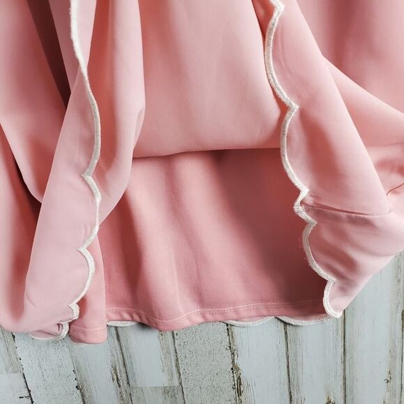 Lily Rose Scallop Sleeveless Shift Dress Dusty Rose size Small - Picture 7 of 11